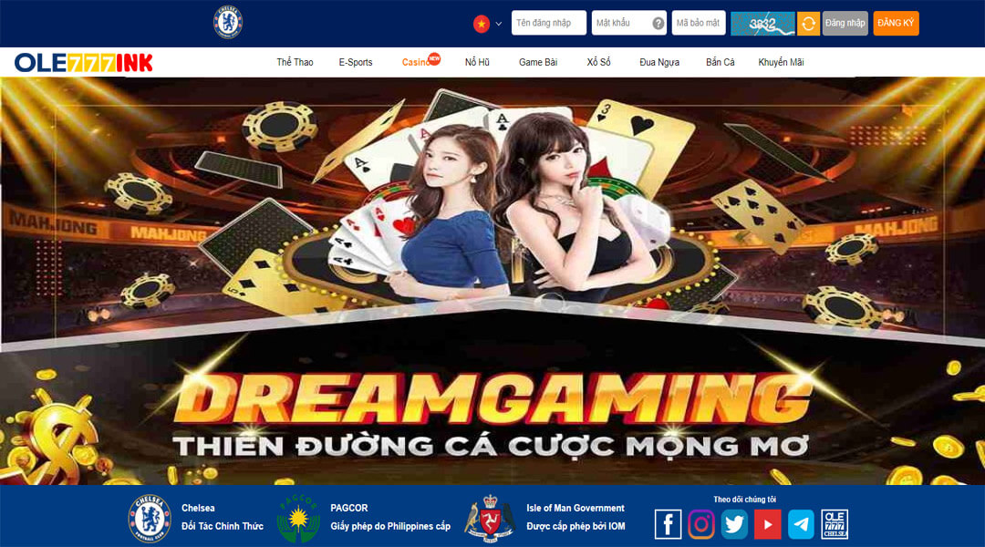 Dream Gaming Ole777 - Sảnh casino được yêu thích nhất