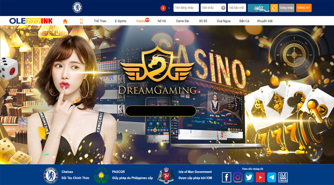 Dream Gaming Ole777 hoạt động 24/24